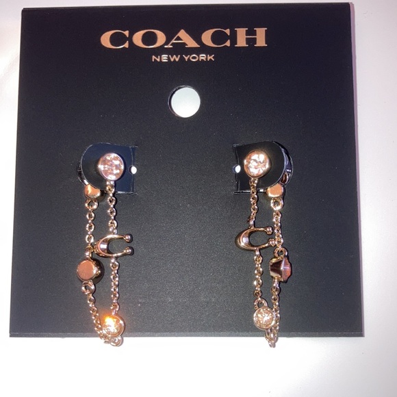 Coach Signature Chain Earrings - Picture 4 of 4
